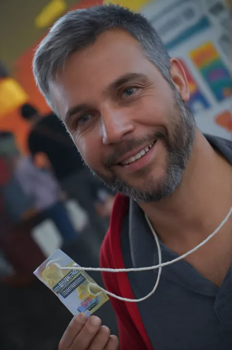 Smiling man holding a packet of candy in his hand, Josana Gonzales, Directed by: Mathias Kollros, hervé scott flament, Michael Kutsche, edu souza, Konstantin Porubov, Directed by: Anato Finnstark, Markus Vogt, Leon Tukker, Paulo Kratter, Directed by: Adam ...