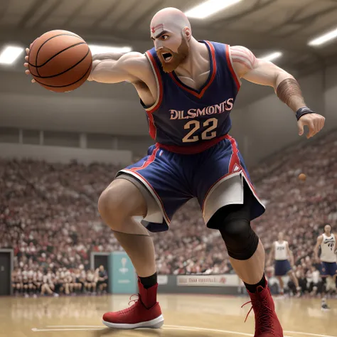 kratos playing basketball