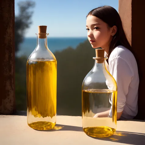 Girl in a glass bottle