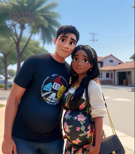 Um casal, Shes black and pregnant