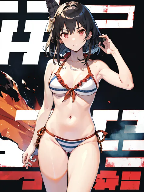 Yamashiro Bikini KC、is standing、The background is professional wrestling、full-body view