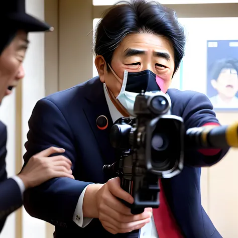 Shinzo Abe being shot