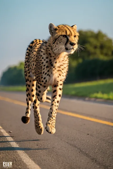 Running cheetah