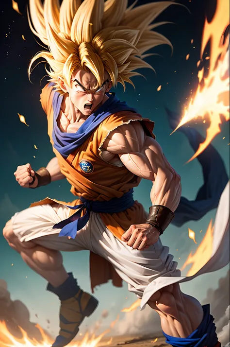 Goku fighting the kkk