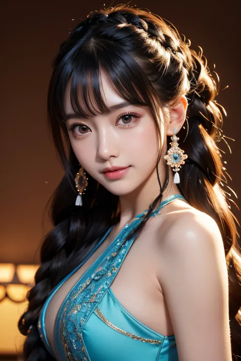 (CG 8k wallpaper extremely detailed, masutepiece, Best Quality, Ultra-detailed), (better lighting, better shadows, Extremely delicate and beautiful), floating, High color saturation, Dynamic Angle, ((1girl in)), Gorgeous, Ning Guang(Orchid Evening Dresses)...