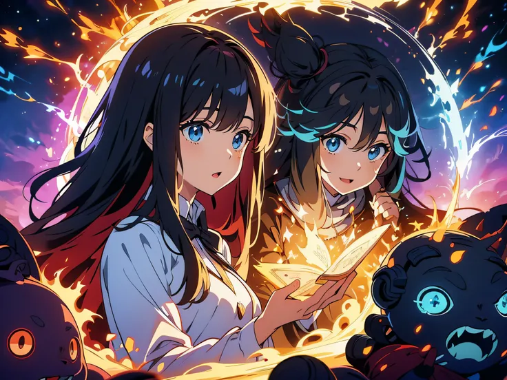 masterpiece, In a world where magic and technology exist side by side, a nekomimi (black hair, long hair) sets out on a journey to hone their skills and uncover the secrets of their powers, beautiful eyes finely detailed. Along the way, they meet a diverse...