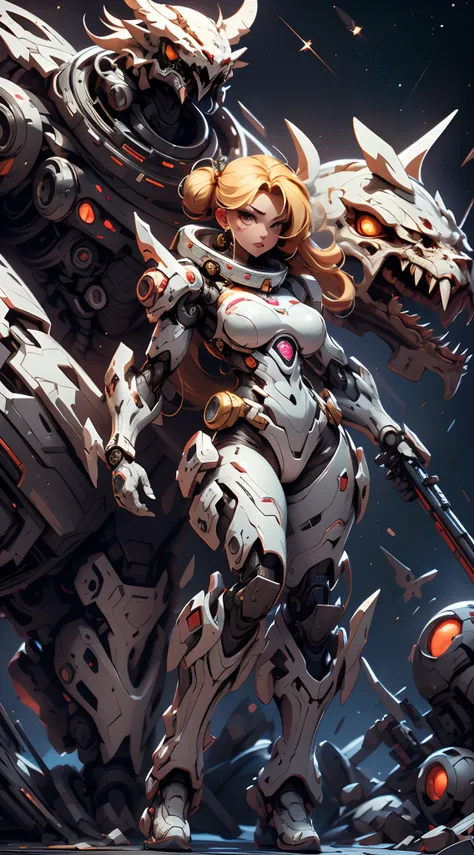 (Detailed illustrations,Very detailed and detailed drawing,delicated lines，Slow, fast, fast, fast, fast,realistic texture expression),[Color tressed main line],(Space battlefield [Space Mobile Fortress]),[独奏],Hentai (((anime) BIONICGirl) Beauty 15 years ol...