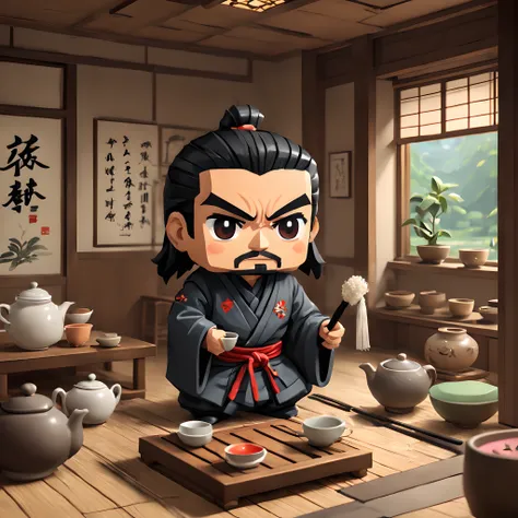 (Pixel art:1.5), (pixel theme:1.5), (chibi emote:1.5), (chibi character:1.5),(fantasy:1.5), (1japanse samurai:1.5), (Toshiro Mifune:1.5), (tea:1.5), (tea ceremony:1.5), (tearoom:1.5),