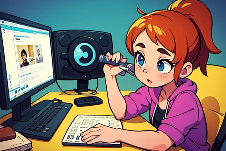 teens girl，Buble，Computer，rete