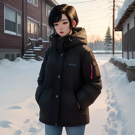 Snow Black Hair Long