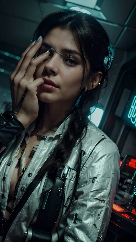 Change bagraond cyberpunk handsome girl, 8k High quality realistic face