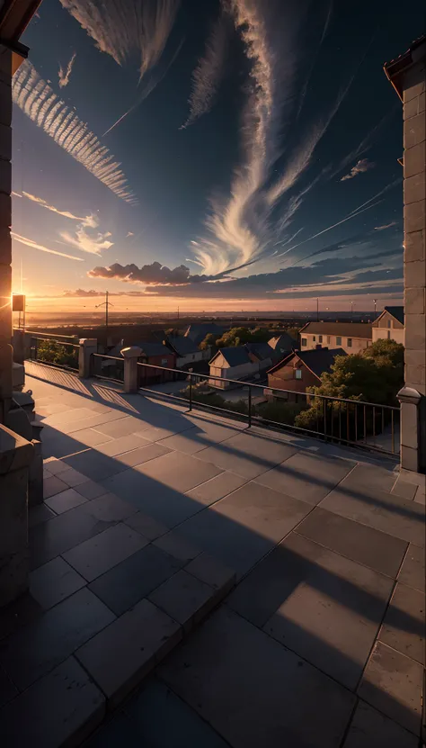 highres, imagination, (realistic), clear skies, composition, sunset, (hdr:1.5), outdoors, intricate details,