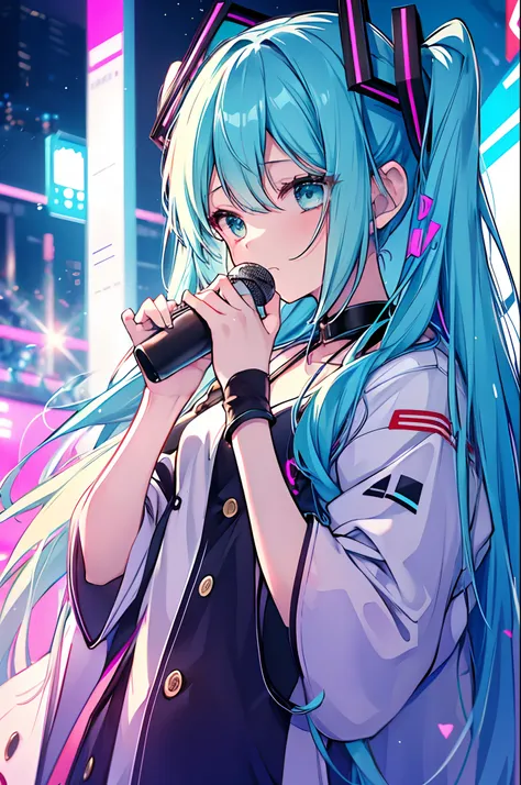 hatsune miku、i was always singing songs。she、i love music.、someday a lot of people with their own songs々i had a dream to impress。...