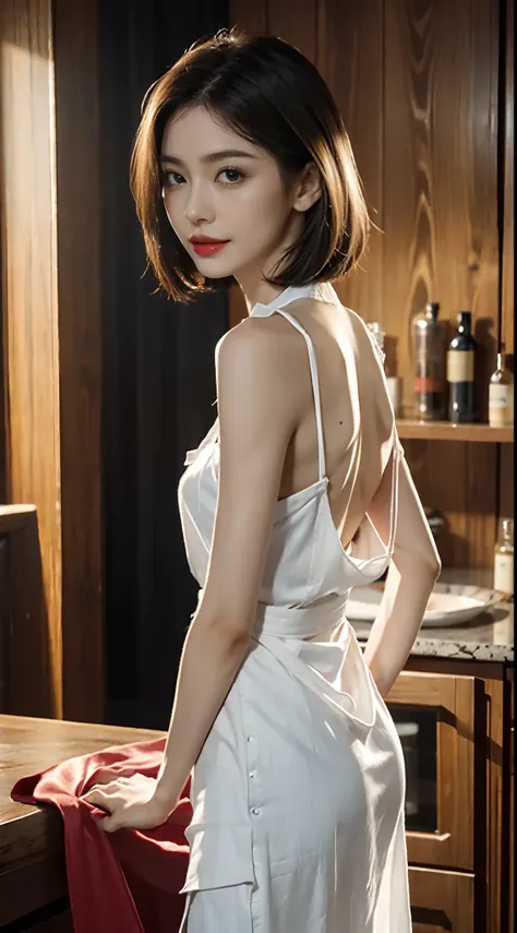 (perfect bodies: 1.1), (shoulder length straight bob hair:1), （极其细致的CG 8k壁纸），（Extremely refined and beautiful），（masterpiece），（best qualtiy：1.0），（超高分辨率：1.0），(upper body:1.3)，[A high resolution],a girl,small head,small face,Exquisite makeup,red lips,cheerful...