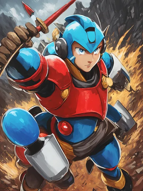 Megaman in samurai armor