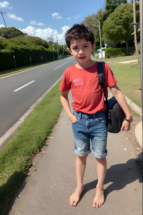 Crie uma foto super realista onde eu esteja segundo meu filho