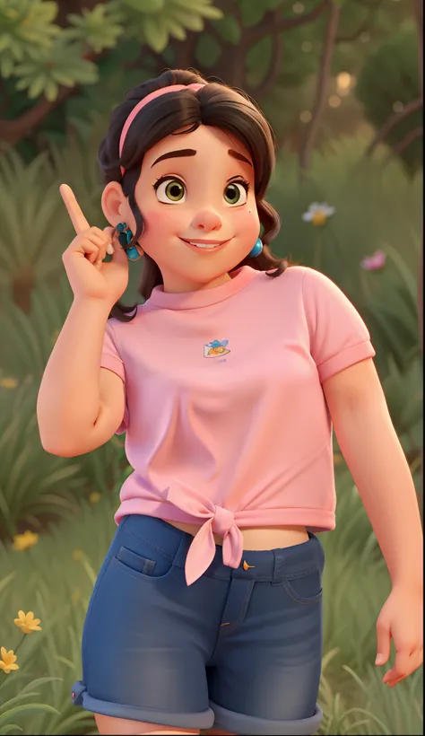 Menina estilo disney pixar, alta qualidade, melhor qualidade