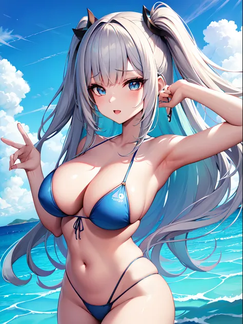 ((Best Quality)), (ultra-detailliert), ((Extremely detailed)), (Beautiful), ((Kawaii Girl)),  ((UHD)), (masterpiece), (high quality), (best quality), (4K), (high quality), 1, solo girl, 1girl, (platinum blond hair), parted bangs, ((hair intakes)), long hai...