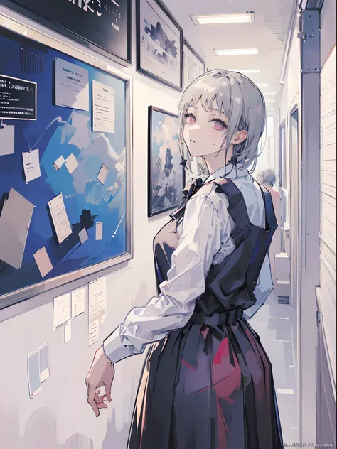 (masterpiece, top quality, best quality,official art, beautiful and aesthetic:1.2),(1girl:1.3), gray hair, butterflys