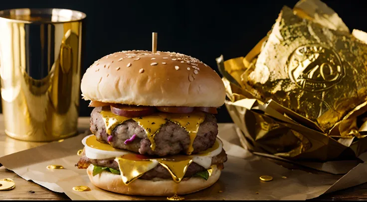 burger made of gold