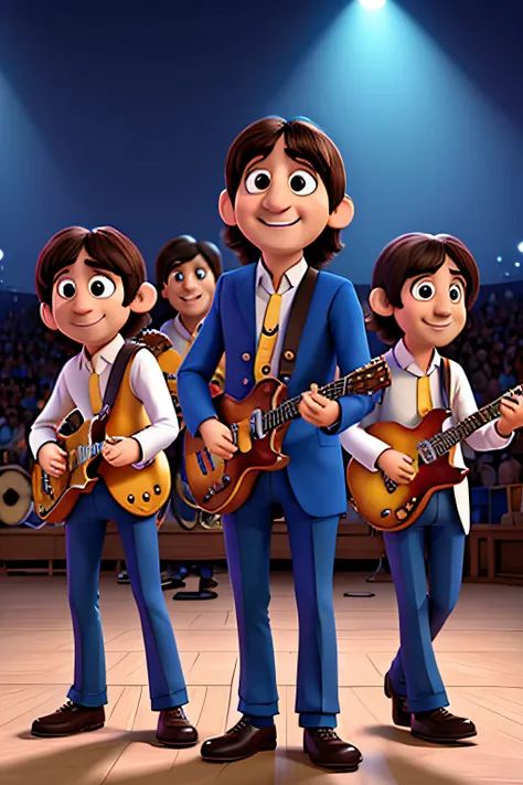 banda the beatles estilo pixar Disney