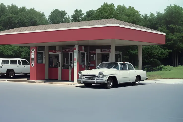 Americans　natta　gas station　retro