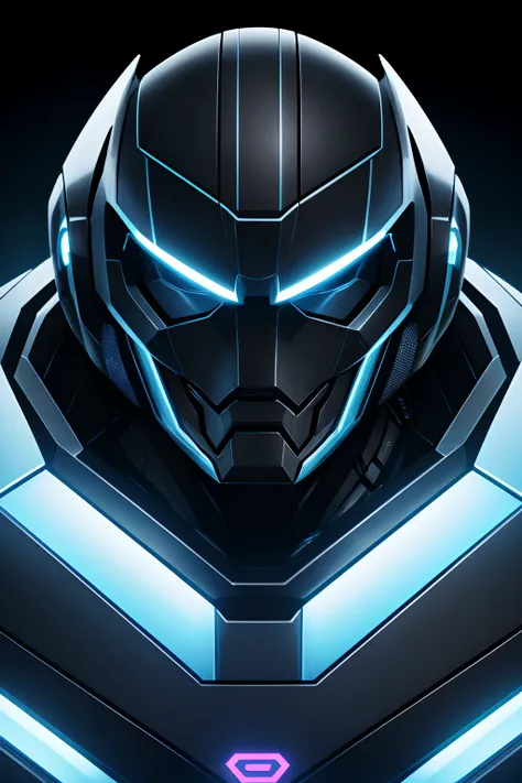 create a logo written "cybercepticon" with a cybernetic base theme and megatron face