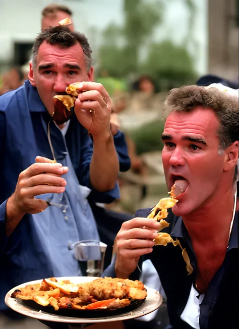 Morrissey eating meat on september 11th, 2001