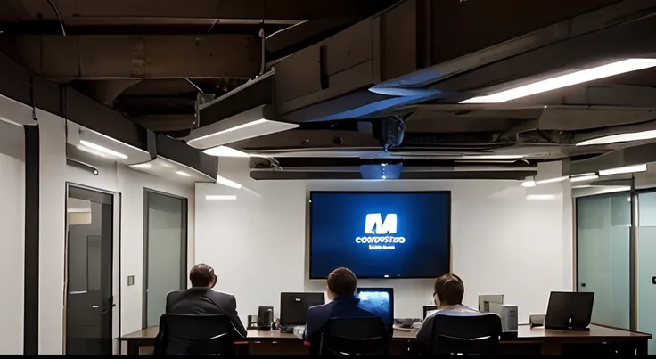 An office space where people sit at computers and edit videos