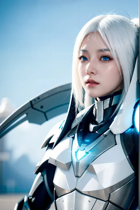 perfect white haired girl, warframe armor, beautiful, dreamy, half asian, pretty face, blue eyes, detailed, windy weather, scifi platform, laboratory, experiment, 4 k, ultra realistic, epic lighting, cinematic, high detail, masterpiece, akihito tsukushi