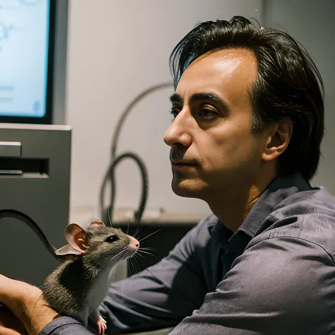 Éric Zemmour with a rat