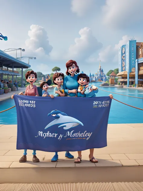 Disney Pixar Poster, Mother with her children