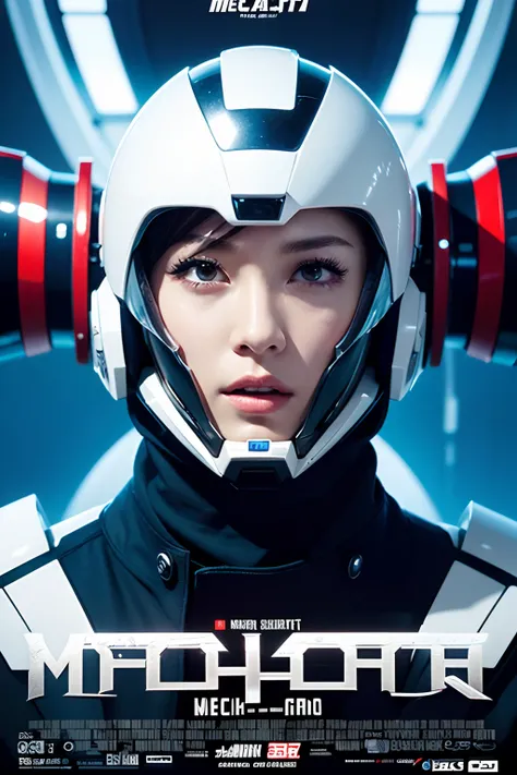 Close-up of sci-fi mecha（（（Modern fashion movie poster））），（poster for），（（charact）），Cool sci-fi movie art style，tmasterpiece，super-fine，Ultra photo realsisim，Hyper-realistic，best qualtiy，8K，Ultra-clear，A high resolution