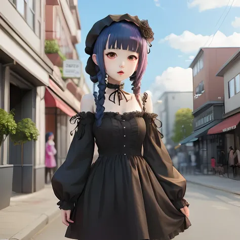 Kawaii goth anime girl