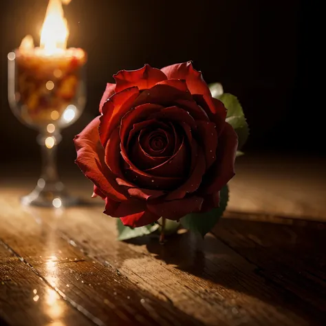 A burning rose,  realistic photography, ultra hd clear, ultra realistic, ultra sharpness, ultra details, masterpiece, 8k.