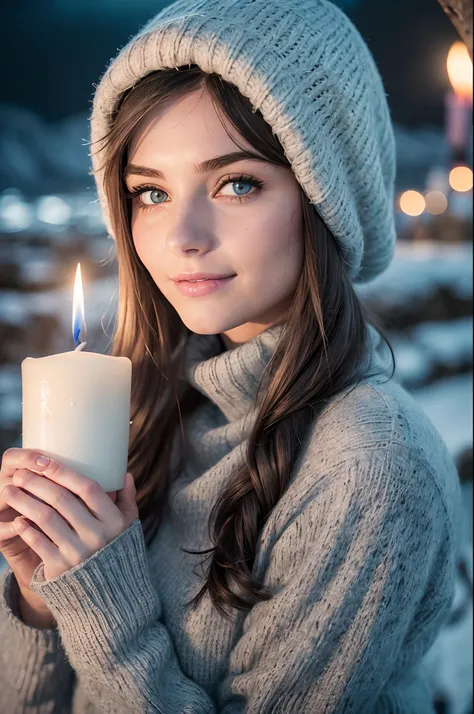 (((Switz, Iceland night time long exposure))), 1 gorgeous woman, 23 ans, subtle smile, flirts with the camera, shes a model, sensual pose, (European girl:1.2), (random hair:1.3), (Realistic hair:1.2), (realistic eyes:1.2), (Beauty face:1.3), SFW, (((grey b...