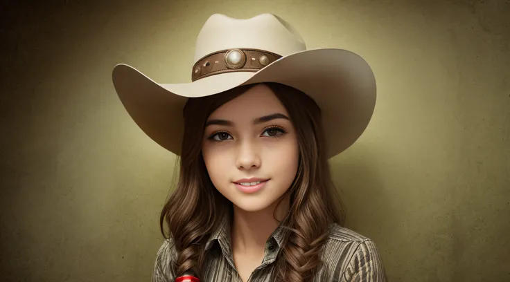 Girl in a cowboy hat holding a flashlight, segurando uma lanterna, vaqueira, Menina sob lanterna, Cowgirl ocidental, vestido como um xerife ocidental, vaca-Menina, jovem Menina em roupas steampunk, Female cowgirl, Menina, Directed by: Linda Sutton, barnet,...