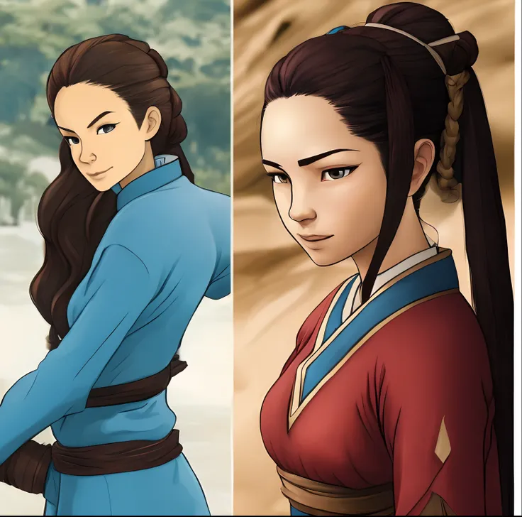 Katara from avatar on all 4s