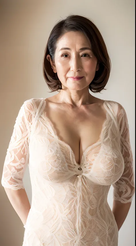 Remove Background, gravure, from the chest up, masutepiece, Best Quality, Ultra-detailed, Photorealistic, super detailed skin, Perfect Anatomy, (1 japanese mature woman), (Solo), 90 years old, Large breasts, Mature Woman Politician, glamor, A sexy, Chromo-...