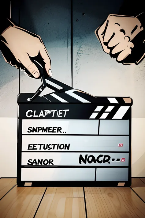 clapperboard cartoon