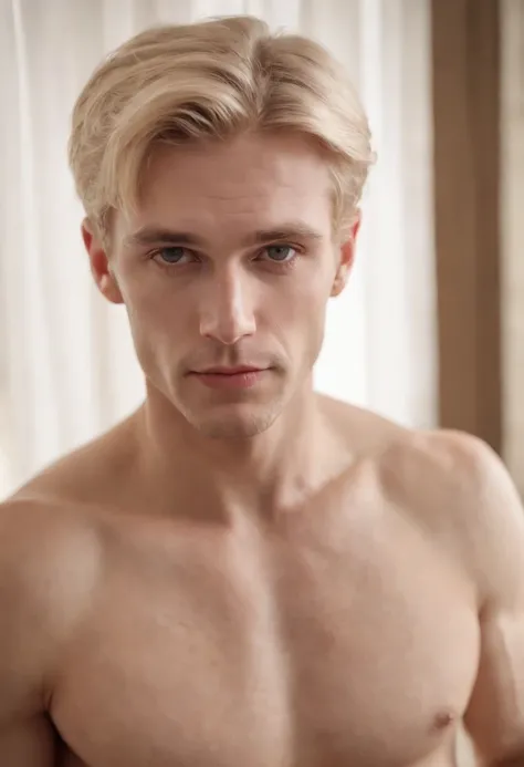 the most beautiful 30 year-old blonde naked man in the world, photography, realistic, extremely detailed