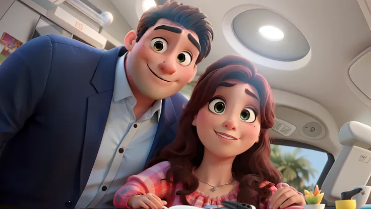 romantic couple, igual aos filmes Disney Pixar