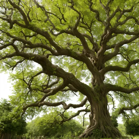 Shillouett of a tree that looks sketched with only a few leaves