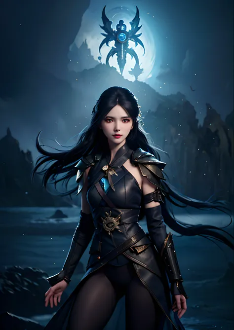 A woman in a futuristic costume stands in front of a body of water, Alice X. zhang, Yennefer, by Yang J, inspired by Leng Mei, Artgerm and Ruan Jia, Ruan Jia and Artgerm, yennefer of vengerberg, Fantasy art style, queen of the sea mu yanling