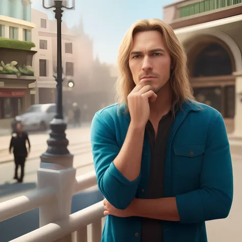 A fair-skinned man with slightly long blond hair with both hands clasped near his mouth and written "I Soap". Disney pixar