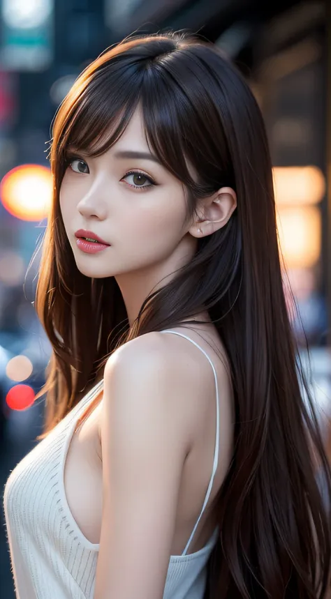 ​masterpiece、high-quality viewers、one beautiful model of jpniodl、beautiful semi-long hair of brown color,,,,,、incredible high re...