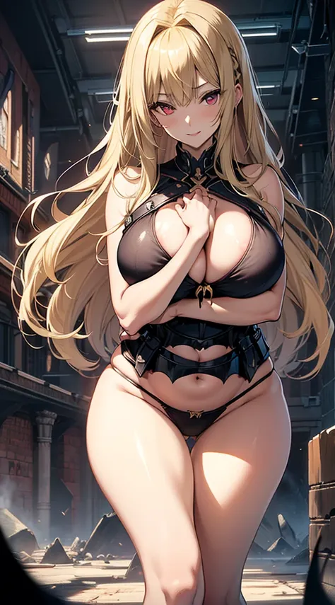 ((masutepiece)), ((High quality)), ((super detailed)), ((High resolution)) , Beautuful Women, adult lady, ((She is one of the most famous knights., Dark Knight)), Beauty, ((Large breasts)), ((big butts)), Deep cleavage, Slim waist, Exposed lower milk, hype...