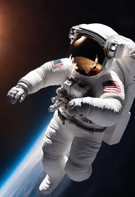 The image of an astronaut in space