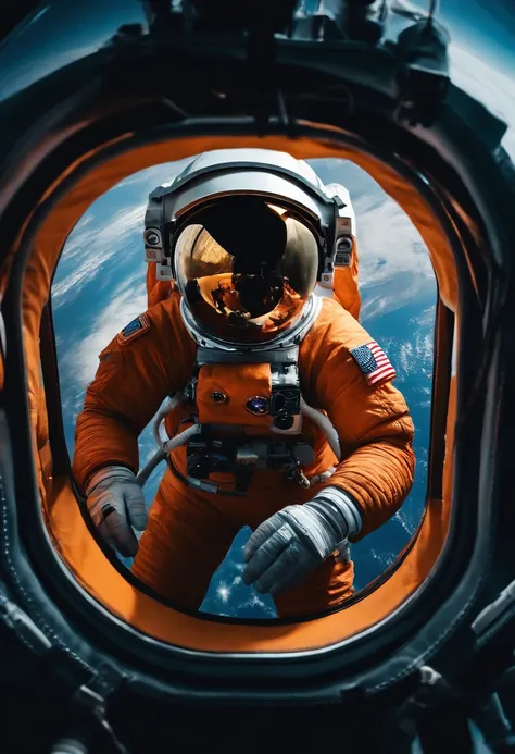 The image of an astronaut in space