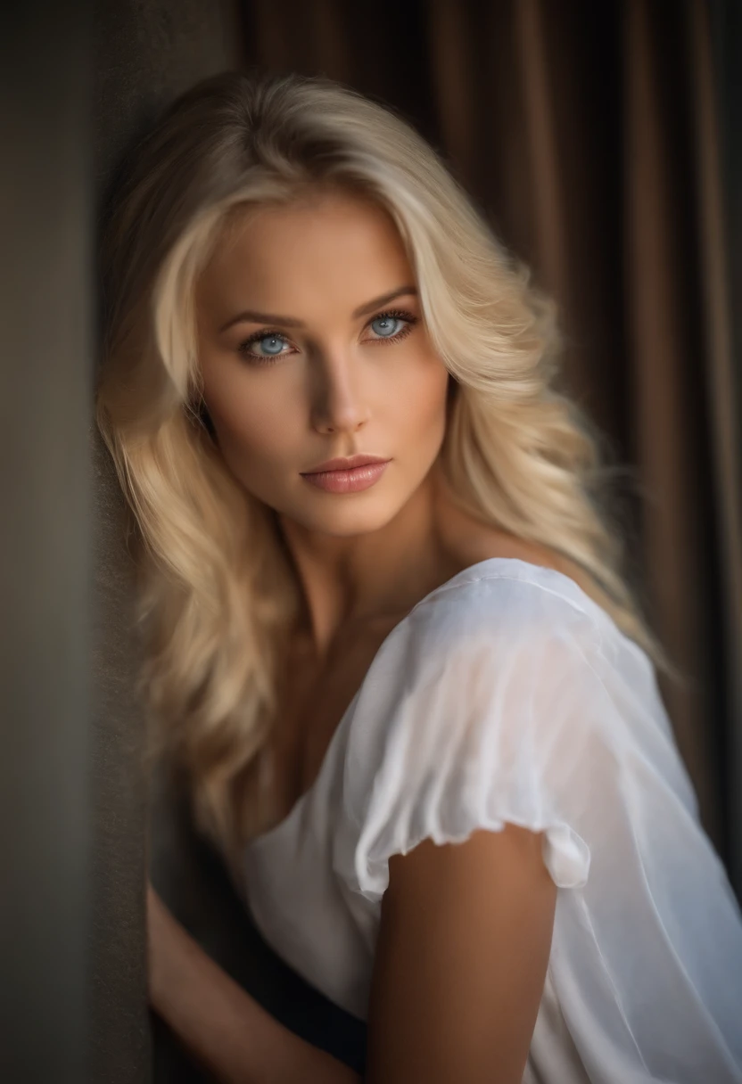 blond woman with blue eyes and a white shirt posing for a picture, beautiful blonde woman, young beautiful woman, blonde beautiful young woman, beautiful blonde girl, beautiful young woman, photo of a beautiful woman, very beautiful young woman, a gorgeous...